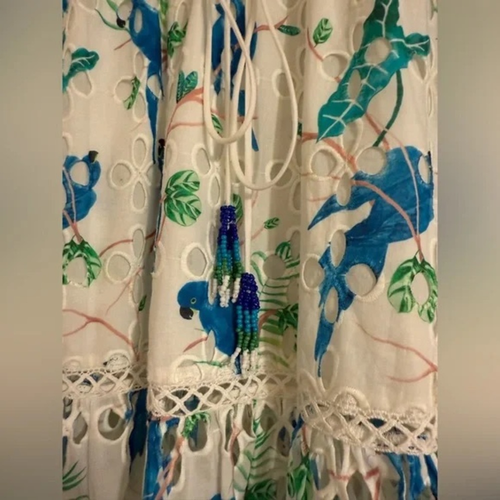 Farm Rio White and Blue Floral Skirt - Picture 4 of 5